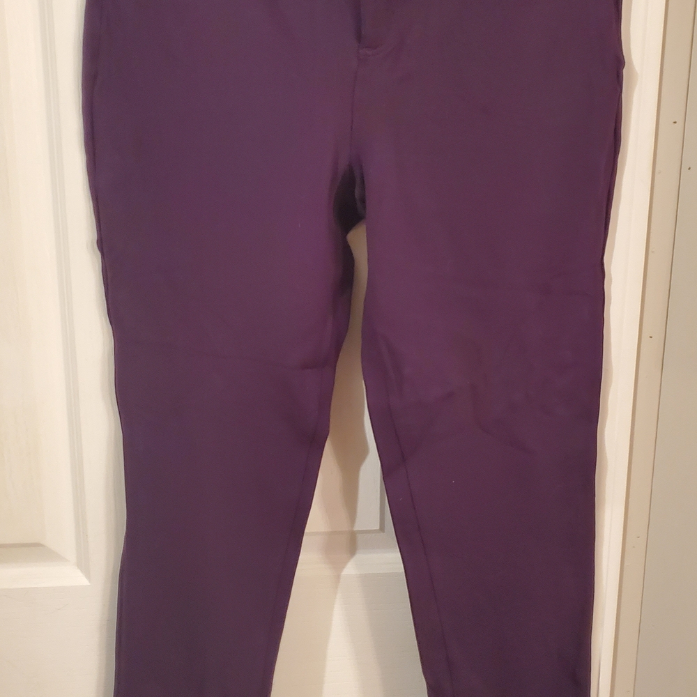 Cato Women's Purple Slim Fit Pants